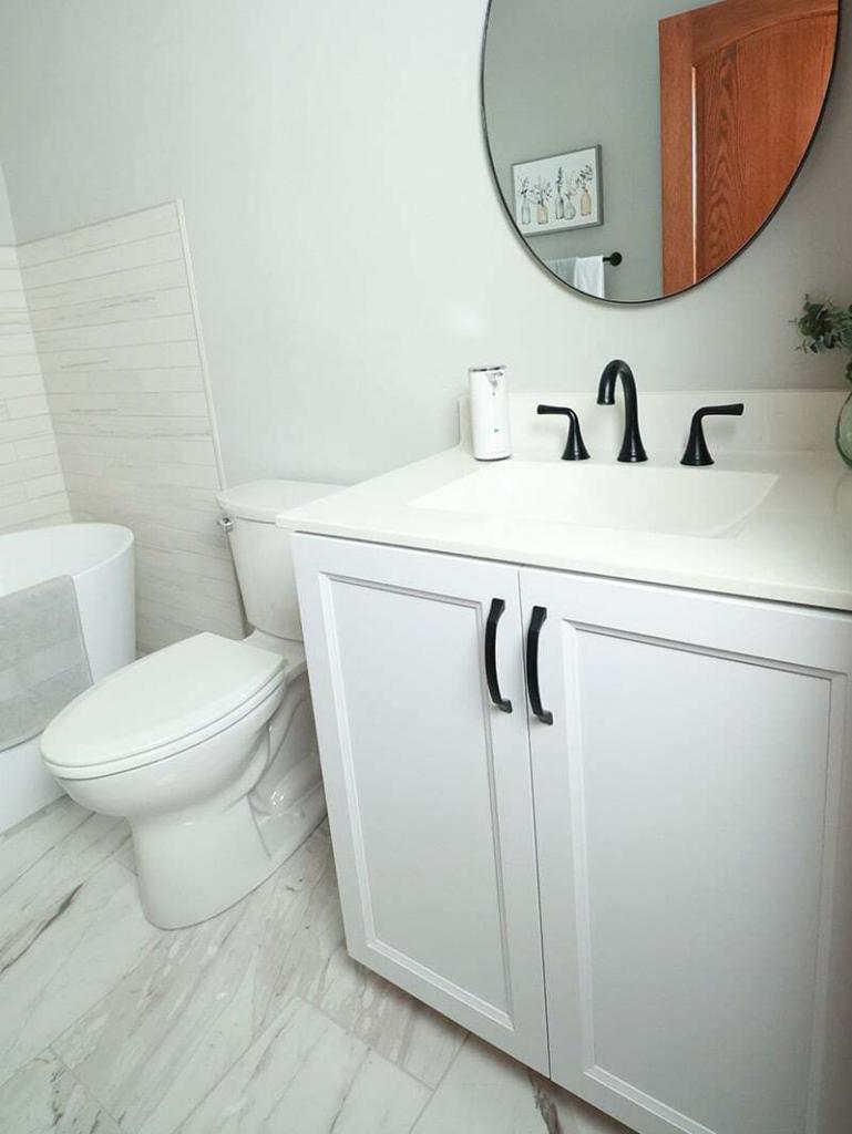 modern bathroom in white