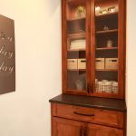 built in storage cabinet with backlighting